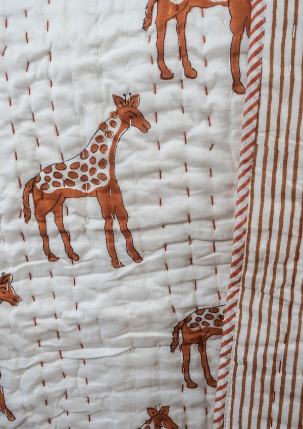 Masai Giraffe Cot Quilt - Scar & Ko